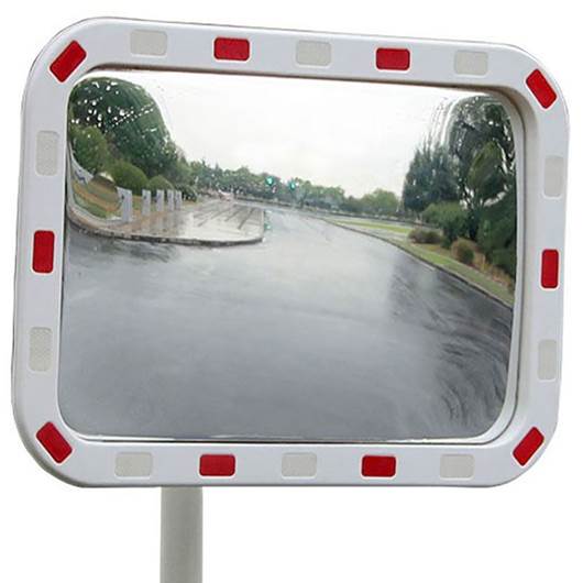 Picture of Rectangular Traffic Mirrors with Reflective Edges
